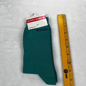 Bjorn Borg Mens Teal Green Cotton Blend Crew Socks One Size 8-12 NWT